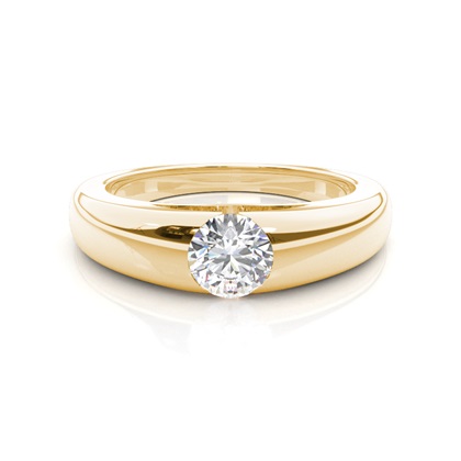 Yellow Gold Mens Diamond Engagement Rings
