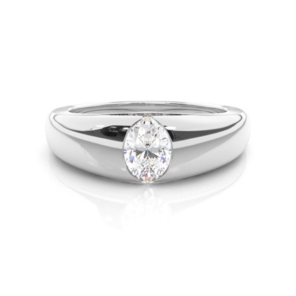 Oval Mens Diamond Engagement Rings