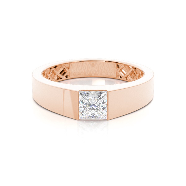 Channel Setting Diamond Mens Engagement Ring
