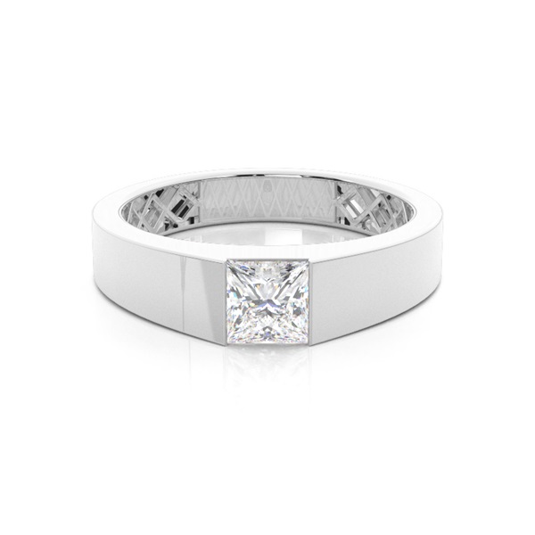 Channel Setting Diamond Mens Engagement Ring