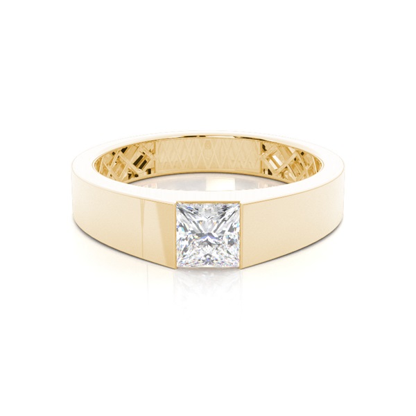 Channel Setting Diamond Mens Engagement Ring