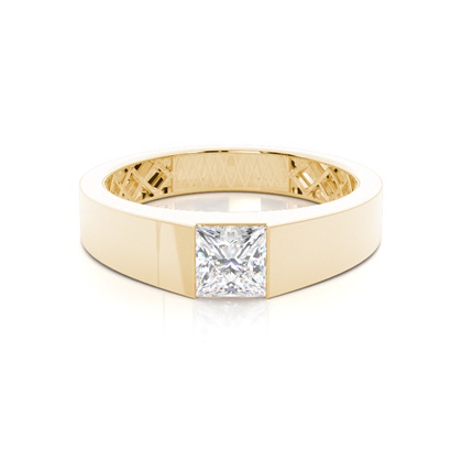 Yellow Gold Mens Diamond Engagement Rings