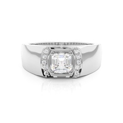 Prong Setting Diamond Mens Engagement Ring
