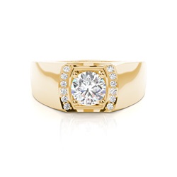 Prong Setting Diamond Mens Engagement Ring