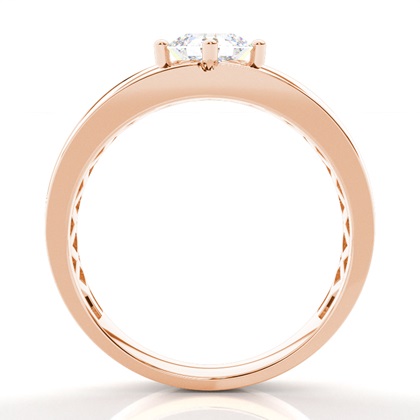 2.00 Carat Rotgold Herren Verlobungsringe