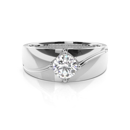 Prong Setting Diamond Mens Engagement Ring