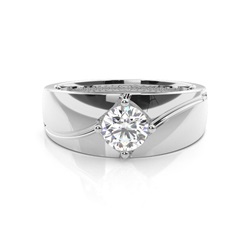 Prong Setting Diamond Mens Engagement Ring