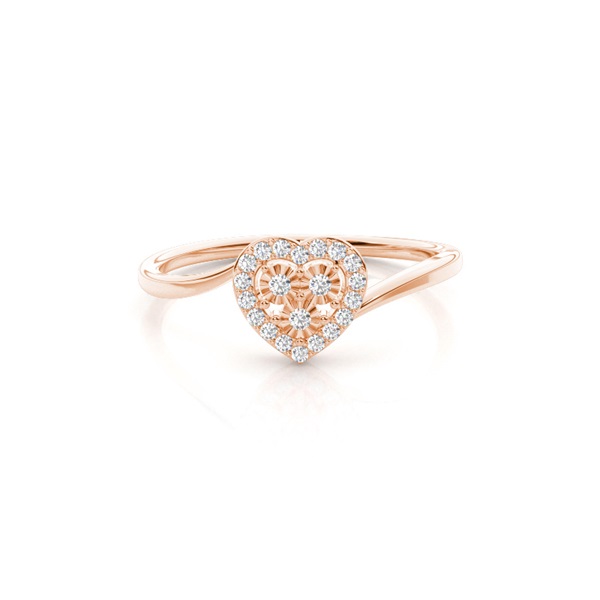 Prong Setting Round Diamond Promise Ring