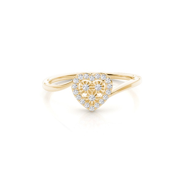 Prong Setting Round Diamond Promise Ring