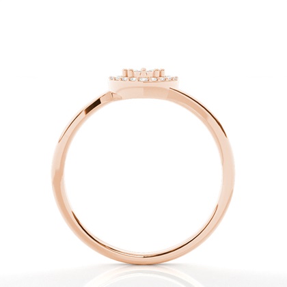 Rose Gold Promise Diamond Rings
