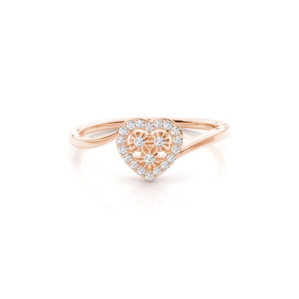 Rose Gold Promise Diamond Rings