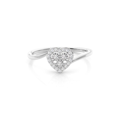 Prong Setting Round Diamond Promise Ring