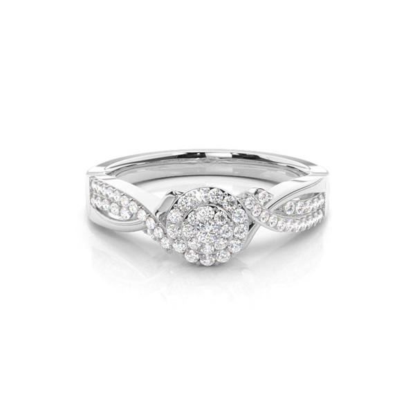 Prong Setting Round Diamond Promise Ring