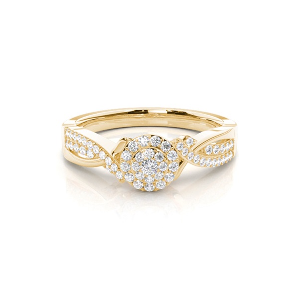 Prong Setting Round Diamond Promise Ring