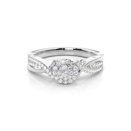 Prong Setting Round Diamond Promise Ring