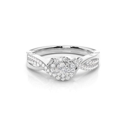 Prong Setting Round Diamond Promise Ring