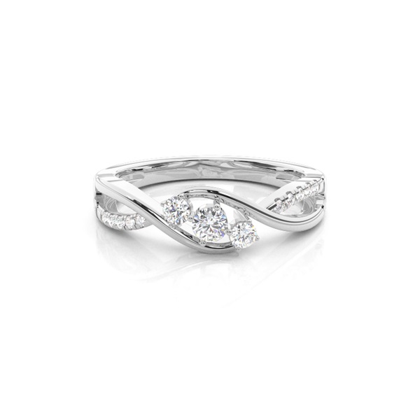 Prong Setting Round Diamond Promise Ring