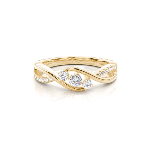 Prong Setting Round Diamond Promise Ring