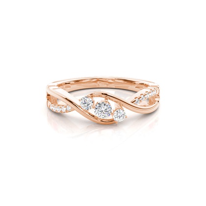 Rose Gold Promise Diamond Rings