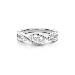 Prong Setting Round Diamond Promise Ring
