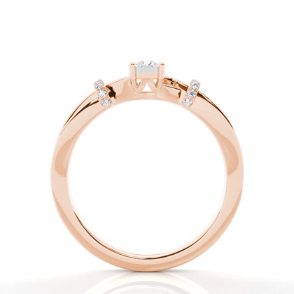 Rose Gold Promise Diamond Rings