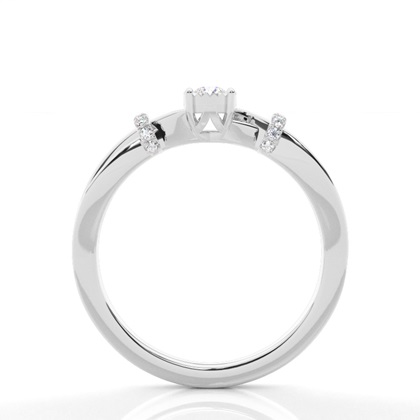 Prong Setting Round Diamond Promise Ring