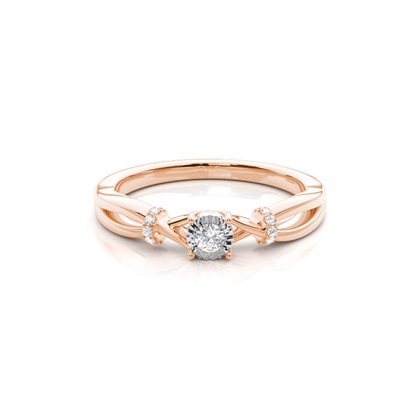 Rose Gold Promise Diamond Rings