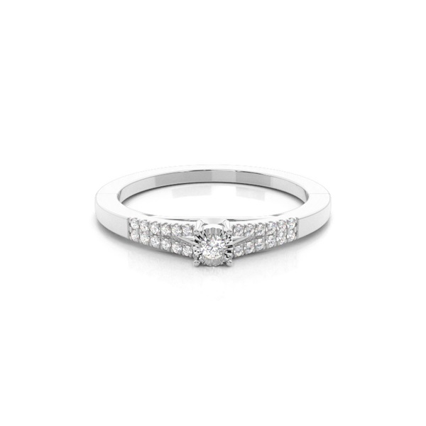 Prong Setting Round Diamond Promise Ring