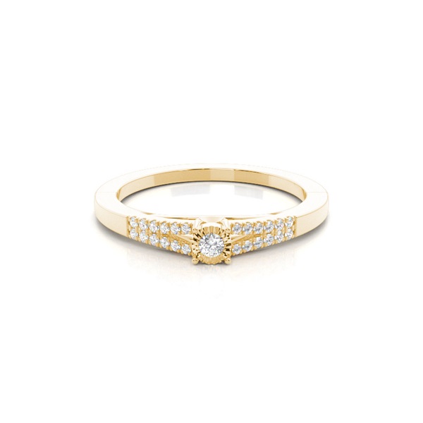 Prong Setting Round Diamond Promise Ring
