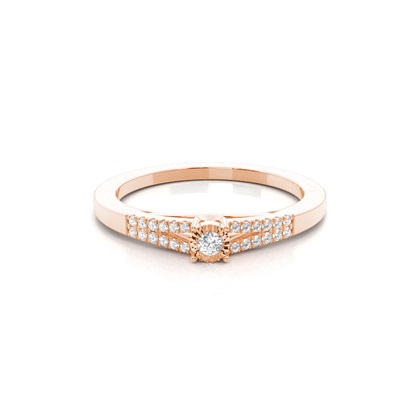 Rose Gold Promise Diamond Rings