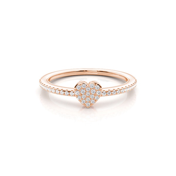 Prong Setting Round Diamond Promise Ring