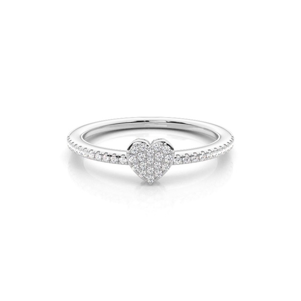 Prong Setting Round Diamond Promise Ring