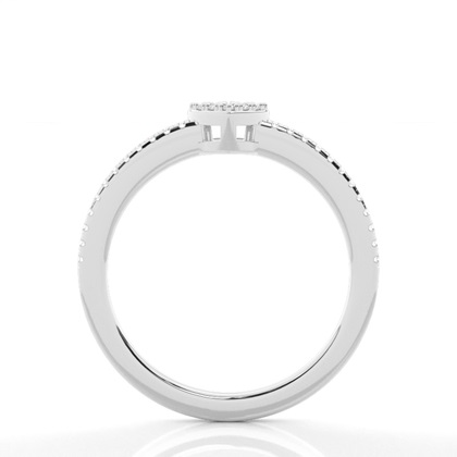 Prong Setting Round Diamond Promise Ring