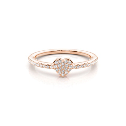 Prong Setting Round Diamond Promise Ring