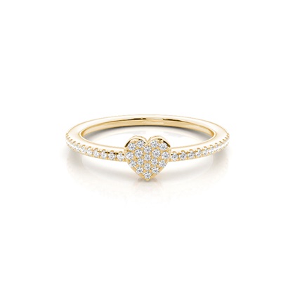 Yellow Gold Dainty Diamond Engagement Rings