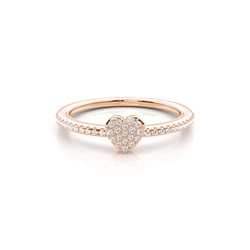 Prong Setting Runder Diamantversprechen Ring