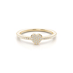 Prong Setting Runder Diamantversprechen Ring