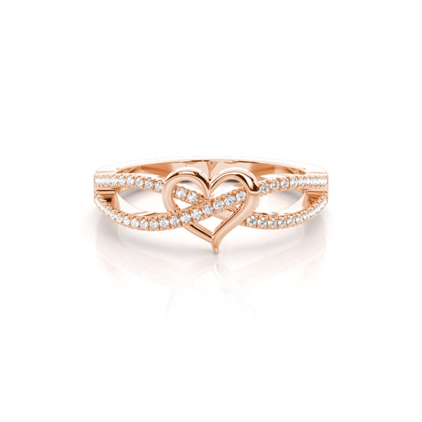 Prong Setting Round Diamond Promise Ring
