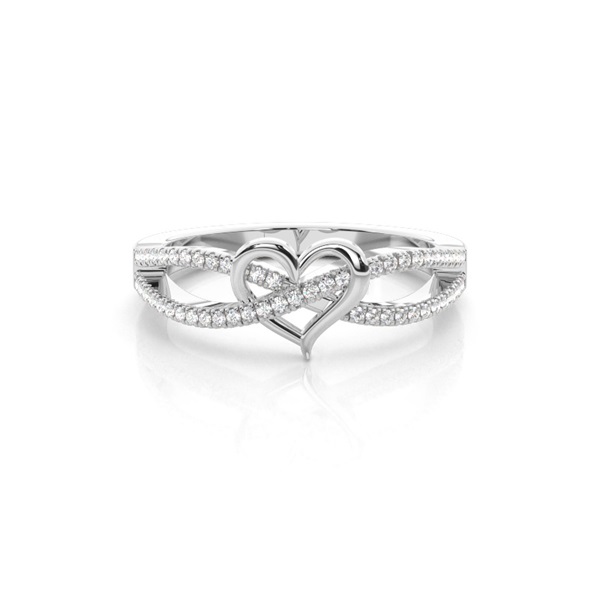 Prong Setting Round Diamond Promise Ring