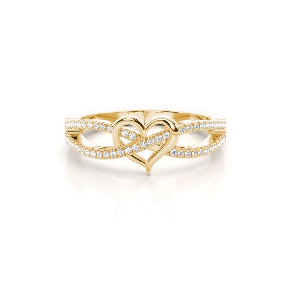 Prong Setting Round Diamond Promise Ring