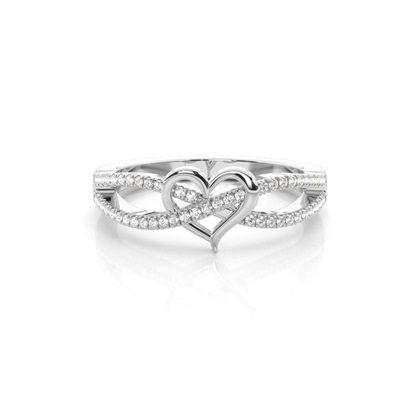 Prong Setting Round Diamond Promise Ring