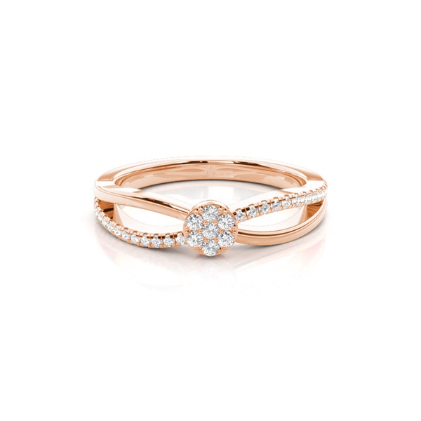Prong Setting Round Diamond Promise Ring