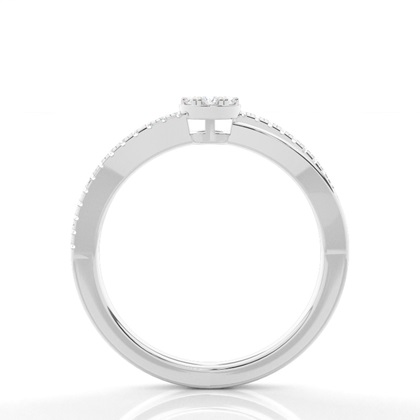 Prong Setting Round Diamond Promise Ring