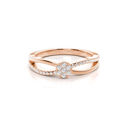 Prong Setting Round Diamond Promise Ring