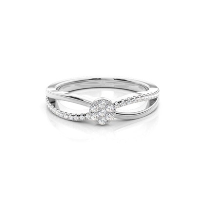 Prong Setting Round Diamond Promise Ring