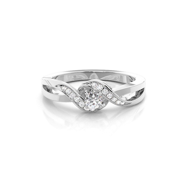 Prong Setting Round Diamond Promise Ring