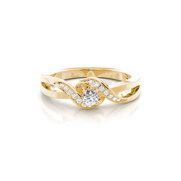 Prong Setting Round Diamond Promise Ring