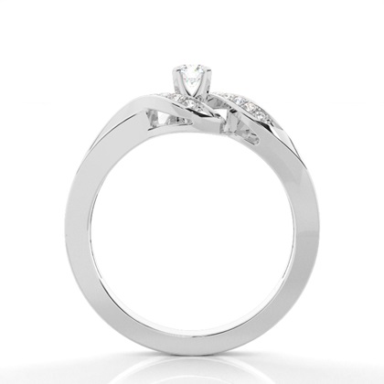 Prong Setting Round Diamond Promise Ring