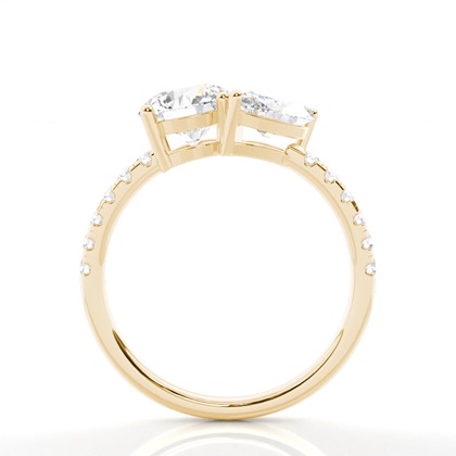 Mixed Shapes Yellow Gold Toi Et Moi Rings Diamond