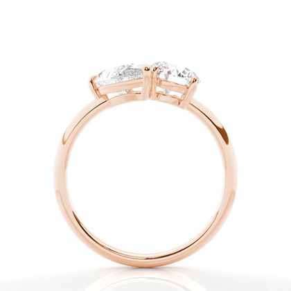Rose Gold Toi Et Moi Rings Diamond